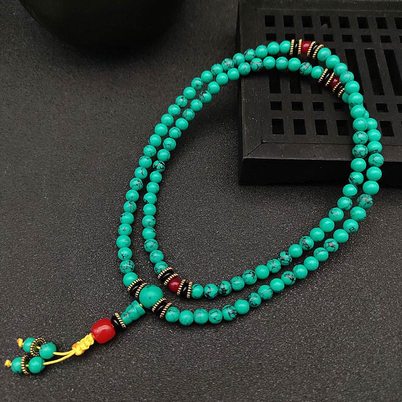 Armband Tibetischer Türkis Mala "Heilung Schutz"