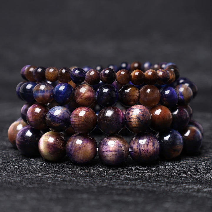 Armband Tigerauge – Schutz & Stärke Energie mehrreihig schimmernd Naturstein