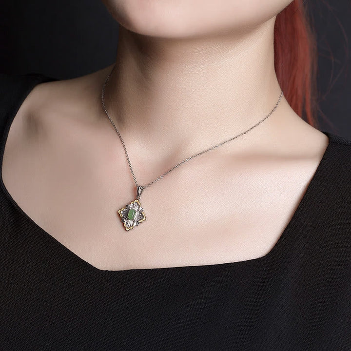 Kette Jade Sterling Silber Heilung