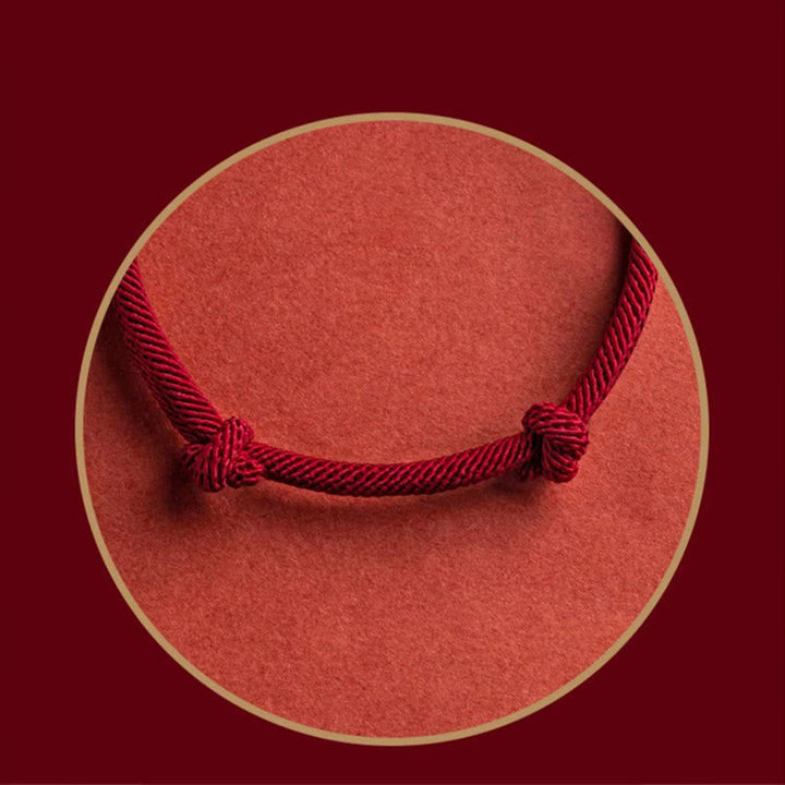 Armband 925 Silber Fu Zeichen Segen Handgemacht Geflochten