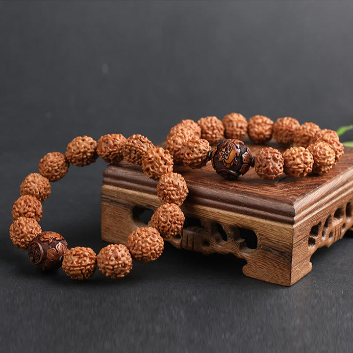 Kupfer Bodhi Pixiu Armband Glück Wohlstand elastisch Naturstein Schmuck