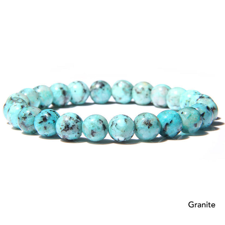 Armband Kristall Achat Balance türkis Naturstein Perlen elastisch tragbar