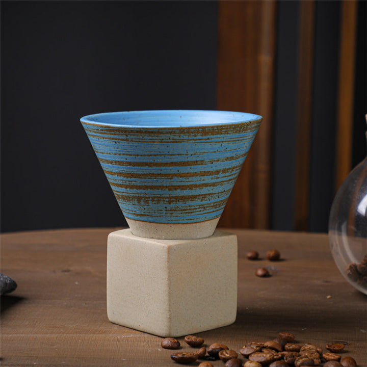 Teetasse Mit Untertasse Vintage Keramik 200ml Blau