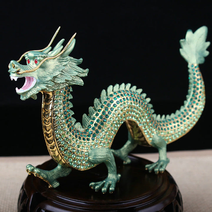 Drache Figur Erfolg Glück Grün