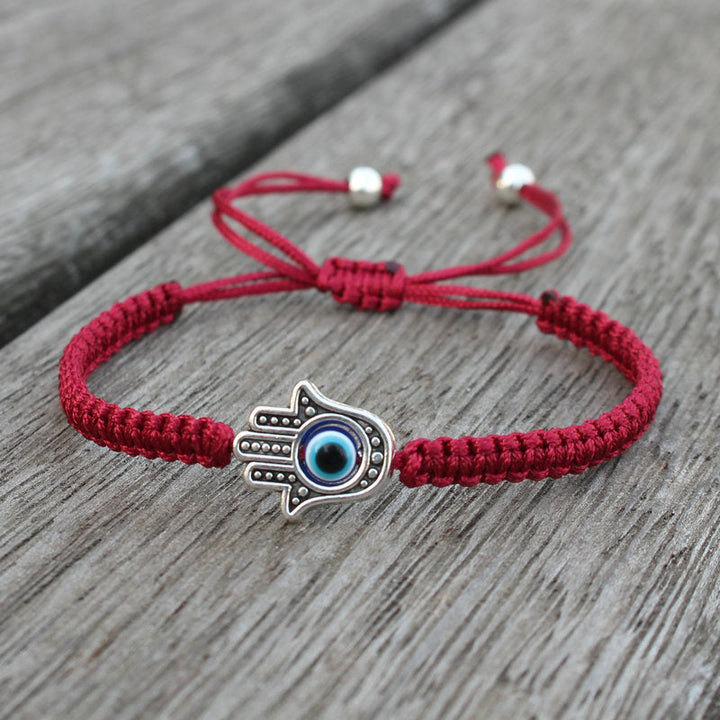 Schutzarmband Hamsa Symbol Evil Eye Schnur