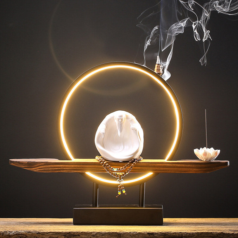 Räucherstäbchenhalter Keramik Buddha Lotus Lao Tzu