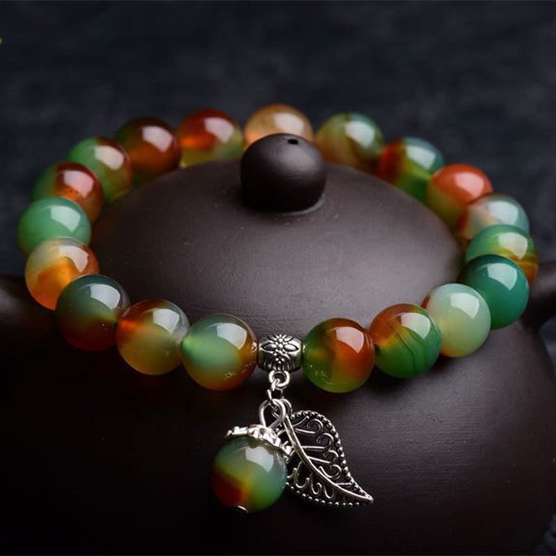 Armband Grüner Achat Tibet Heilung
