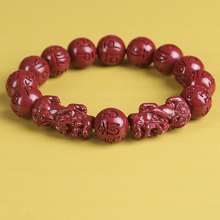 Armband Zinnober Om Mani Padme Hum – Glück & Wohlstand