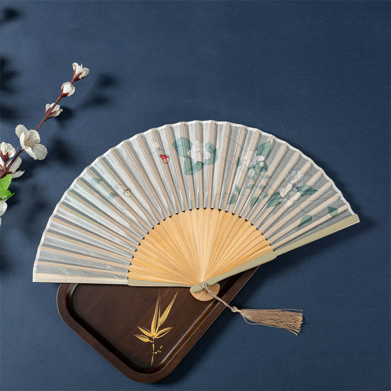 Japanisch Fächer Lotus Begonie Jasmin Jasmin Breiter Fächer / Normale Quaste