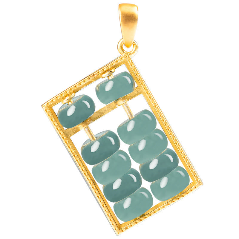 Kette grüne Jade Abakus Fülle Schmuck