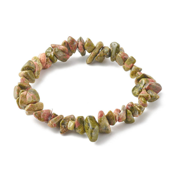 Turmalin Kristall Armband elastisch Naturstein grün rosa Heilstein Schmuck