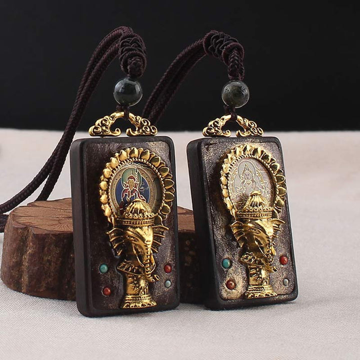 Kette Ebenholz Elefant Ganesha Glück Anhänger