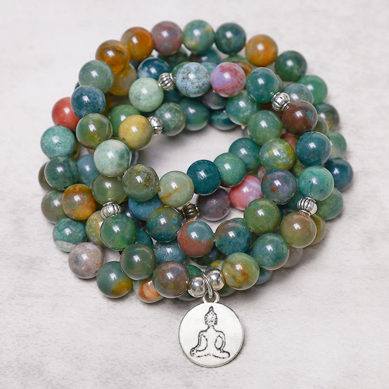 Armband Achat Lebensbaum – Ruhe mehrfädrig Naturstein grün elegant