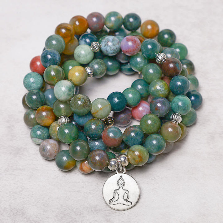 Armband Achat Lebensbaum – Ruhe mehrfädrig Naturstein grün elegant