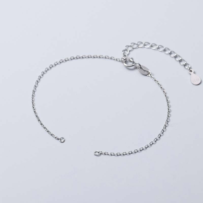 Silbernes Kettenarmband 925er Silber mit Verschluss und Verlängerungskette eleganz