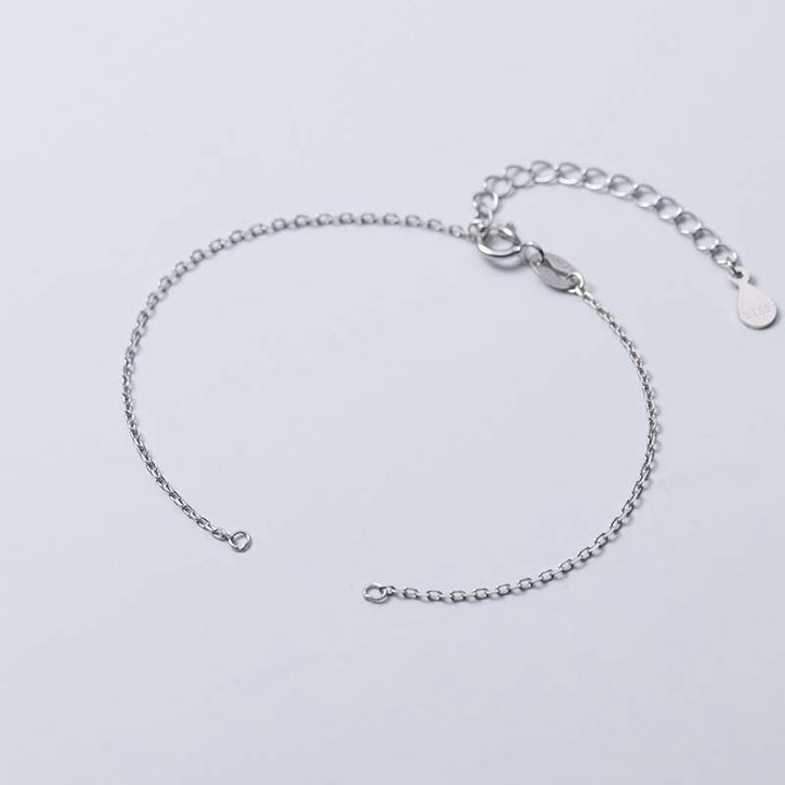 Silbernes Kettenarmband 925er Silber mit Verschluss und Verlängerungskette eleganz