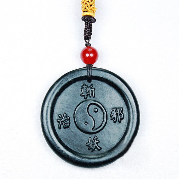 Anhänger Hetian-Jade Yin Yang Natur – Glück