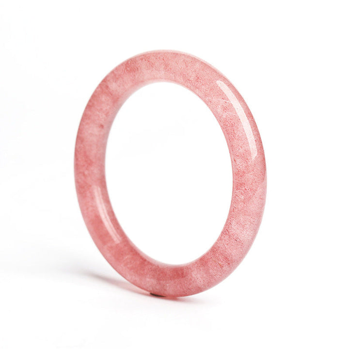 Armband Erdbeerquarz rosa Naturstein poliert glänzend Heilung Liebe