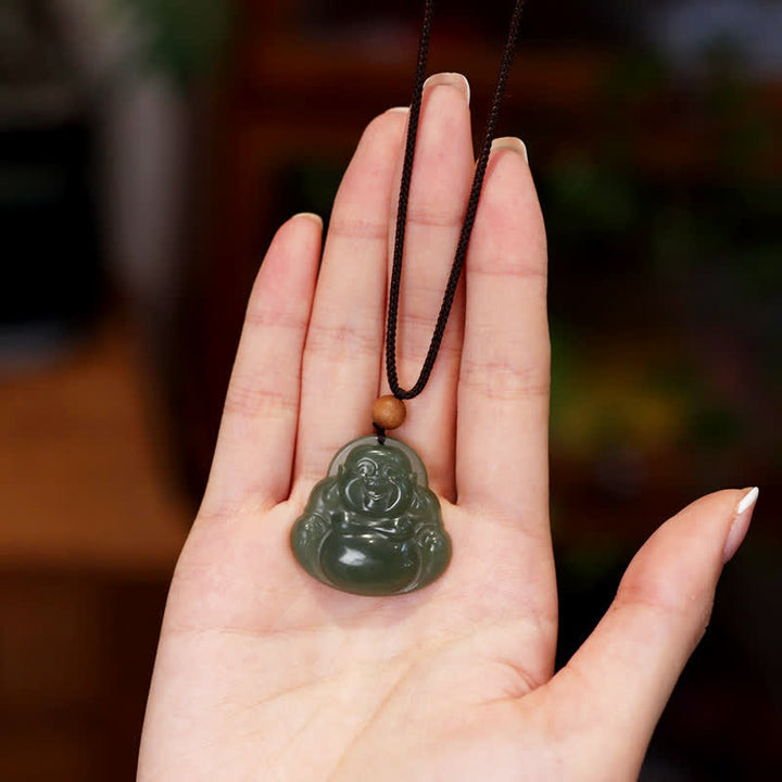 Kette Hetian-Jade Lachender Buddha Heilung