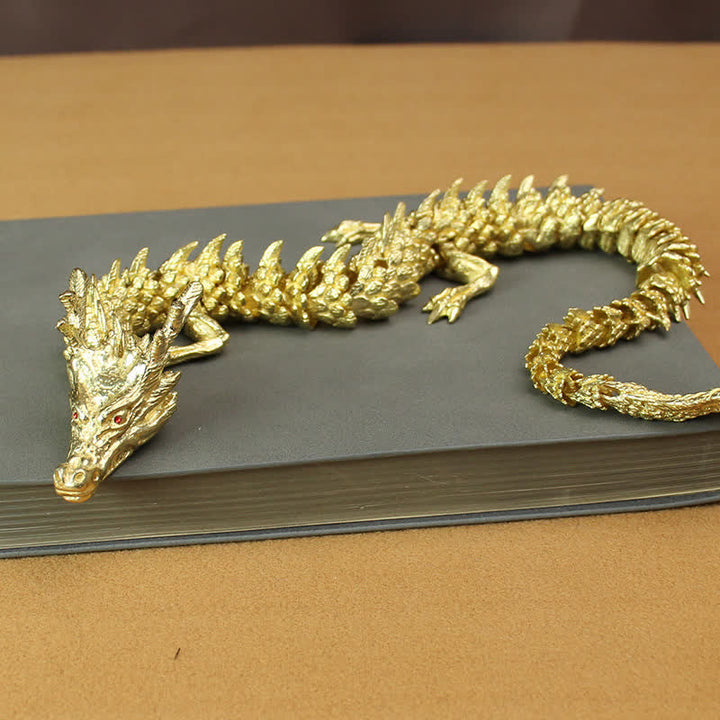 Drache Figuren Messing Reichtum Schutz Gold