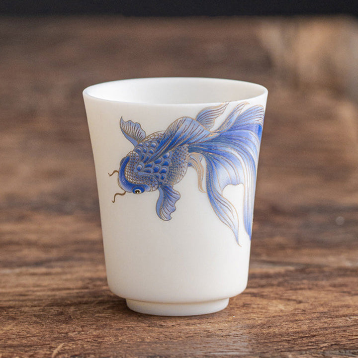 Teetasse Blauer Koi-Fisch 65ml