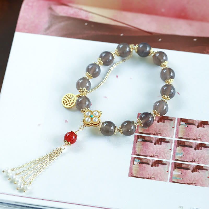 Armband Achat Perle Fu-Zeichen – Balance