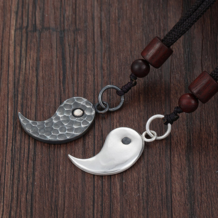 Kette Sterling-Silber Yin Yang Anhänger Schmuck Harmonie
