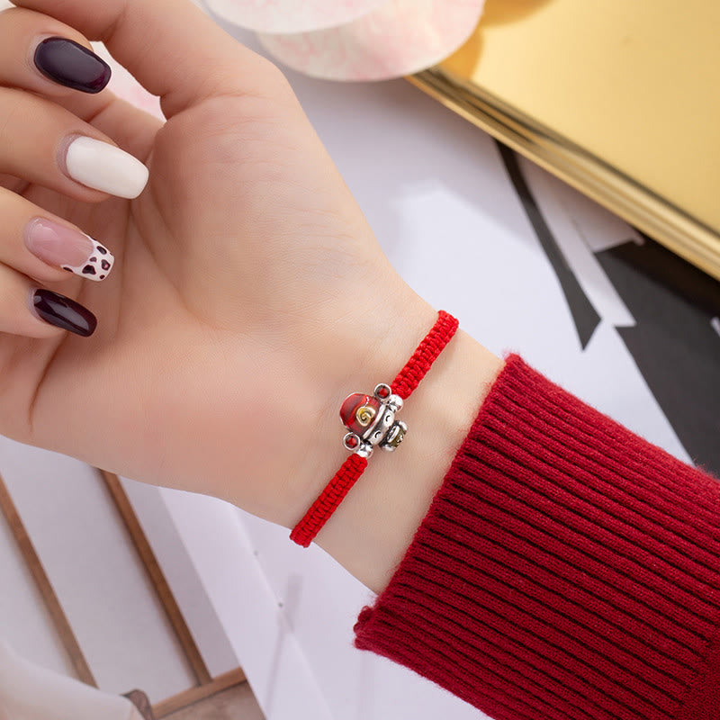 Armband Wealth Thread Glück Wohlstand mit rotem Faden und Pixiu Charm