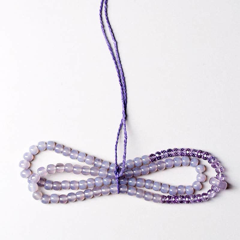 Amethyst Kristall Armband Violett Perlen Heilung Stärke Schmuck