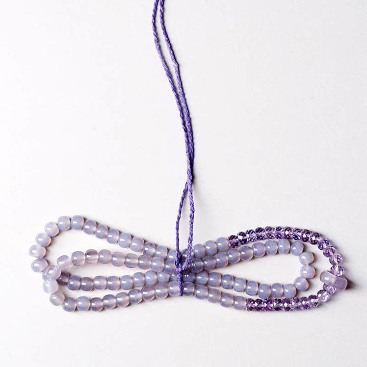 Amethyst Kristall Armband Violett Perlen Heilung Stärke Schmuck
