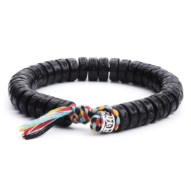 Armband Kokosnuss Perlen "Om Mani Padme Hum" Mantra