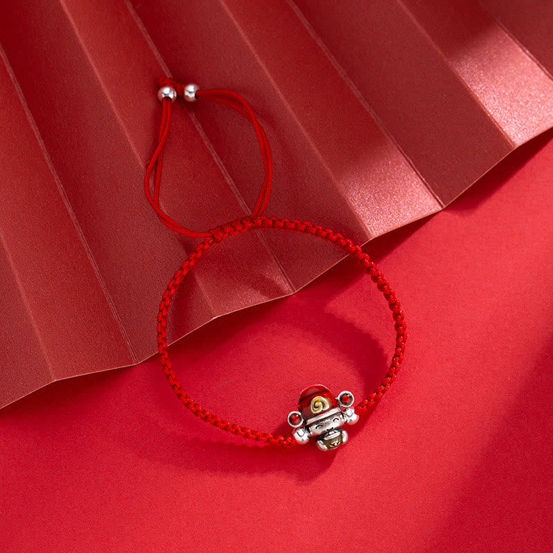 Rotes Armband Wealth Thread – Glück & Wohlstand mit Pixiu Charm elastisch