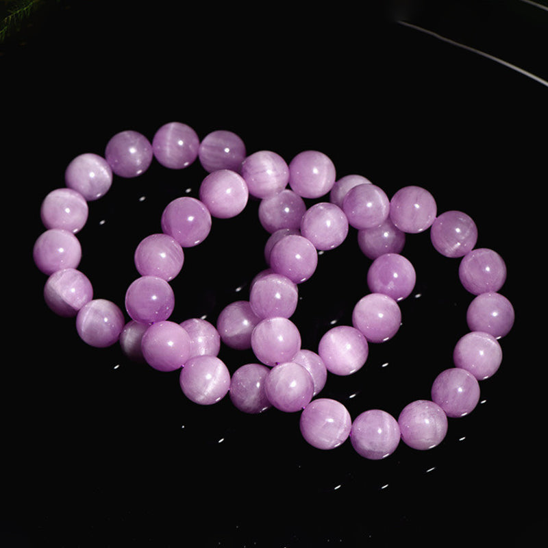 Kunzit Armband Liebe Wachstum rosa Perlen elastisch Naturstein