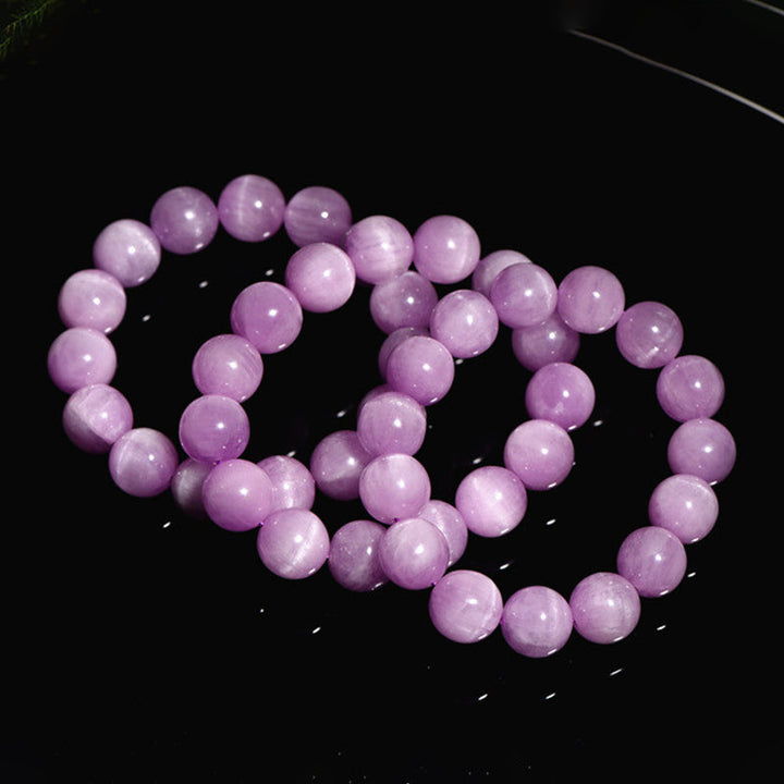 Kunzit Armband Liebe Wachstum rosa Perlen elastisch Naturstein
