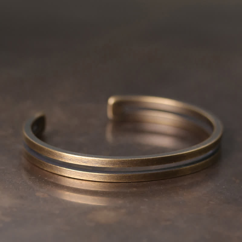 Kupfer Viking Manschette Armband elegante Glücks-Metallarbeit minimalistisches Design
