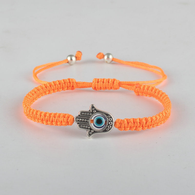 Schutzarmband Hamsa Symbol Evil Eye Schnur