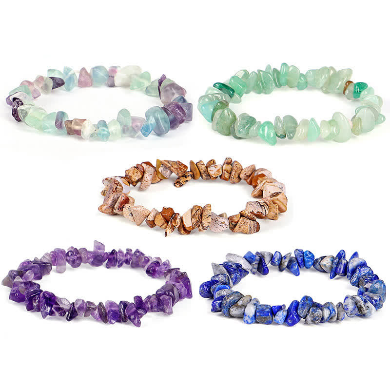 Armband Amethyst Kristall Heilung Energie Naturstein elastisch bunt gemischt