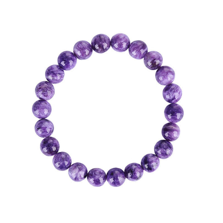 Armband Amethyst Kristall – Balance elastisches Perlenarmband violett
