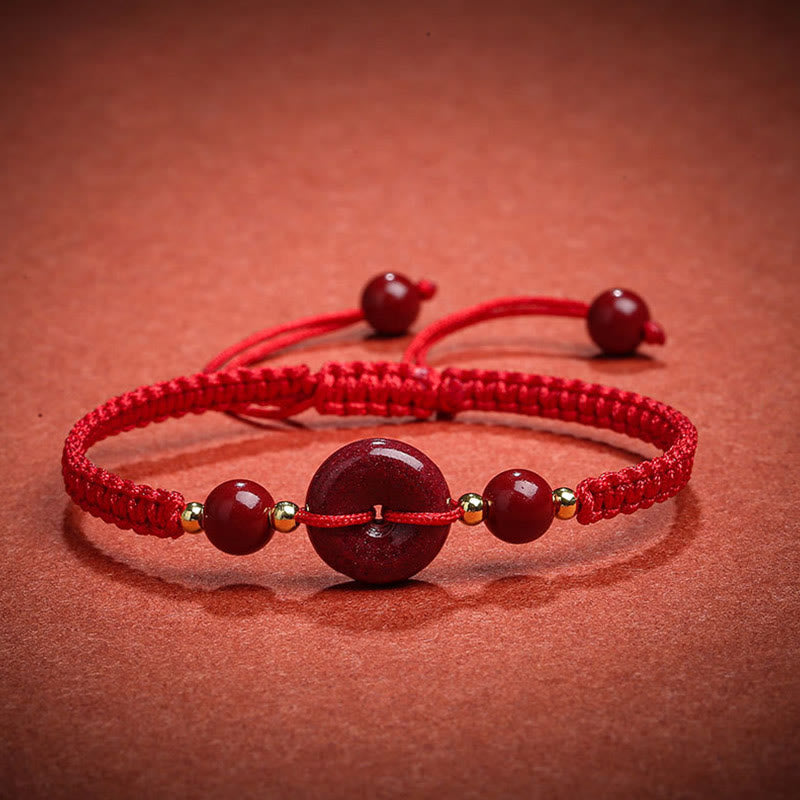 Armband Zinnober – Frieden & Segen rotes Armband mit Natursteinen elastisch