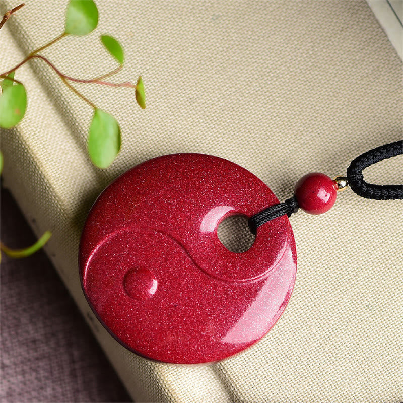 Anhänger Yin Yang Zinnober Segen Kette Balance