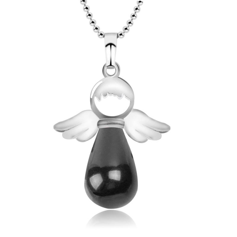Kette Kristall Engelsflügel – Glück & Segen – Bild 19 – Kette Kristall Engelsflügel schwarzer Obsidian Anhänger Glück Segen