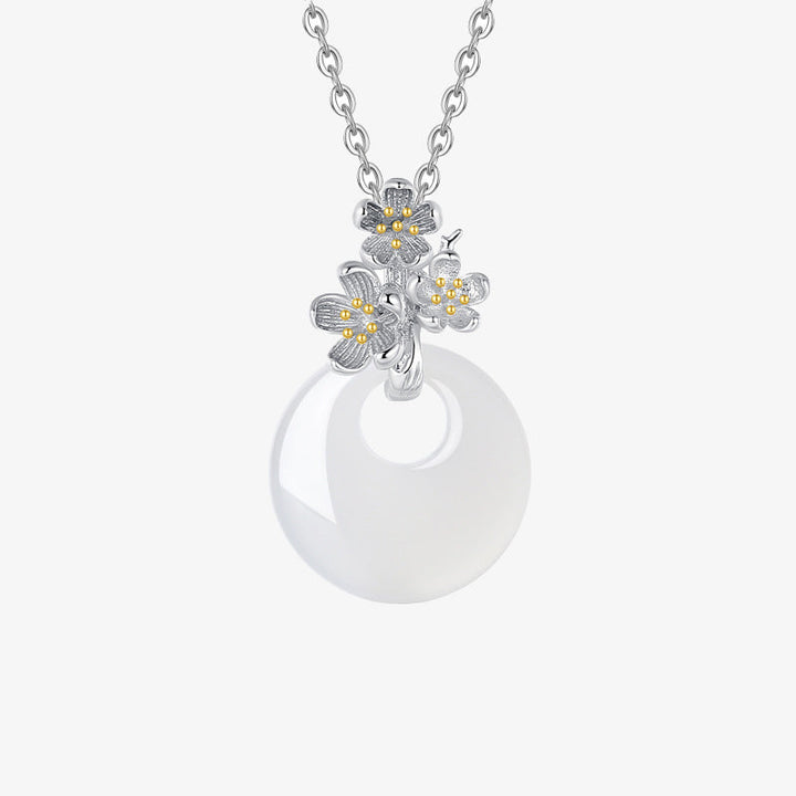 Kette Chalcedon Zwölf Blüten Harmonie Eleganz
