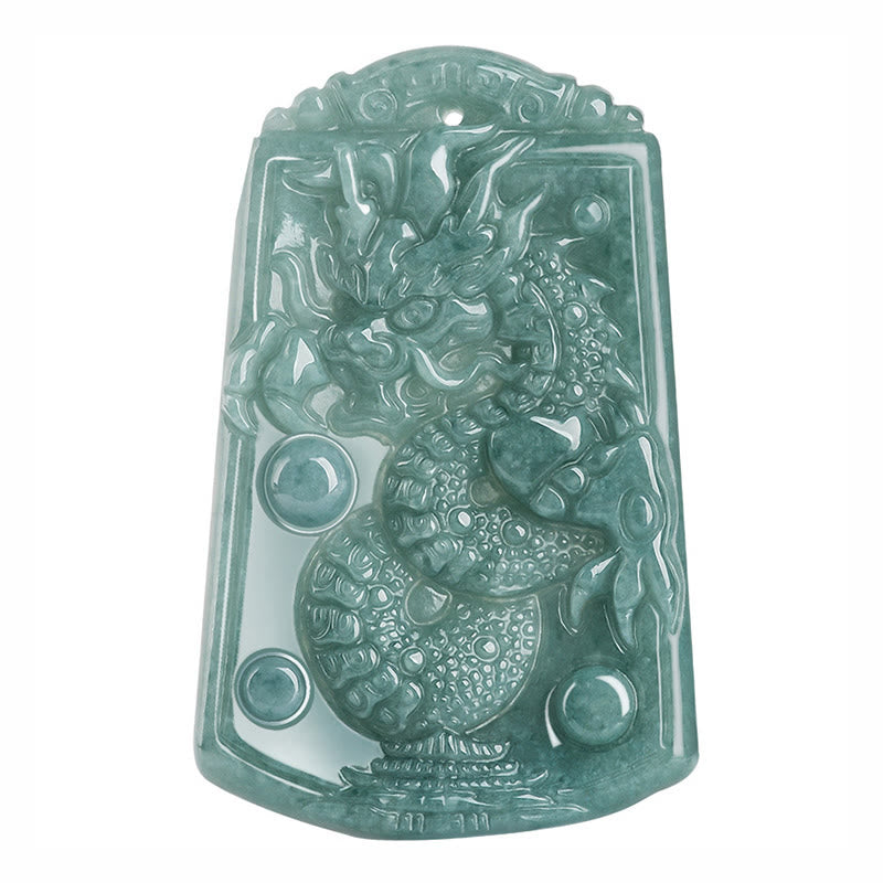 Grüne Jade Drachen Anhänger Tierkreis Stärke