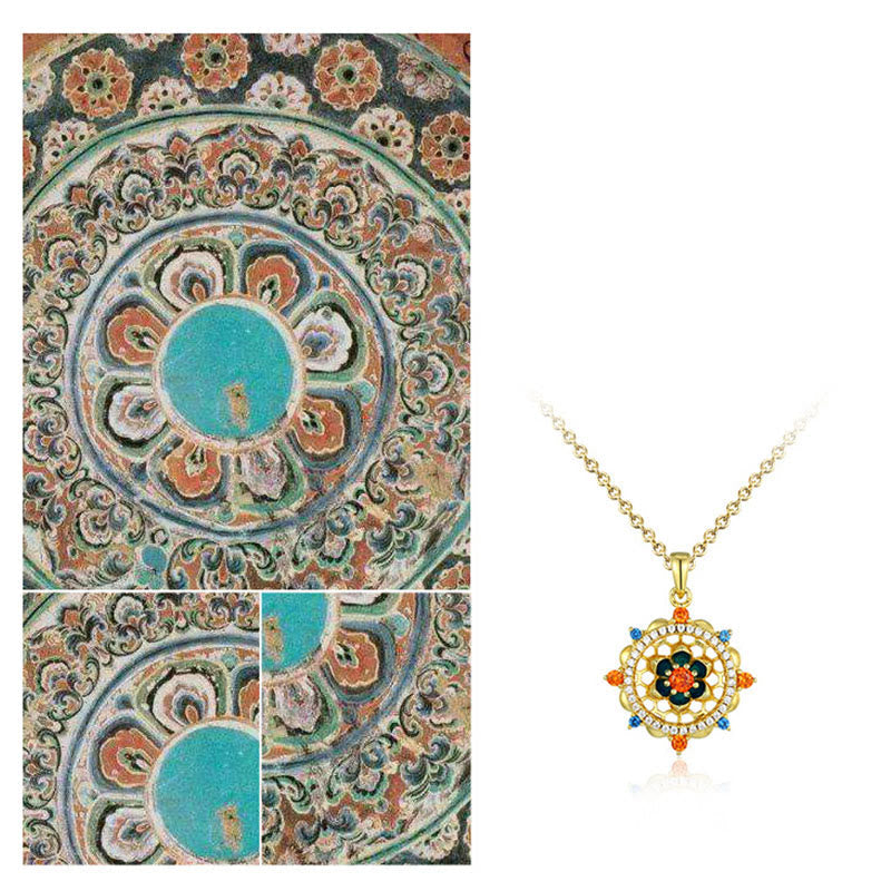 Zirkonia Lotus Anhänger Kristall Schmuck Details