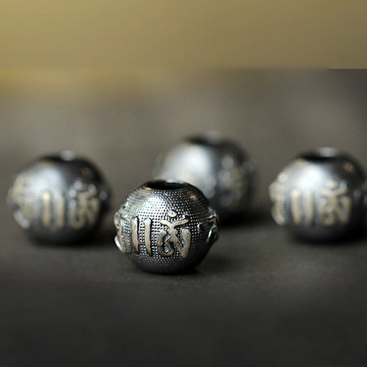 Armband Obsidian Chinesisches Tierkreis Perlen Nahaufnahme Detailansicht