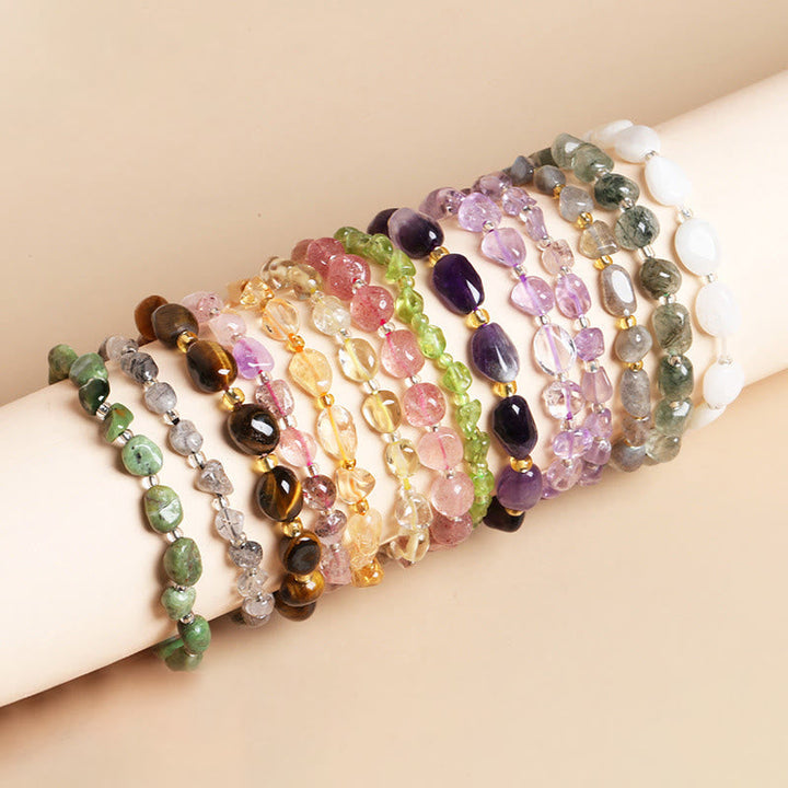 Armband Kristall – Balance mehrfarbige Edelsteine elastisch handgefertigt