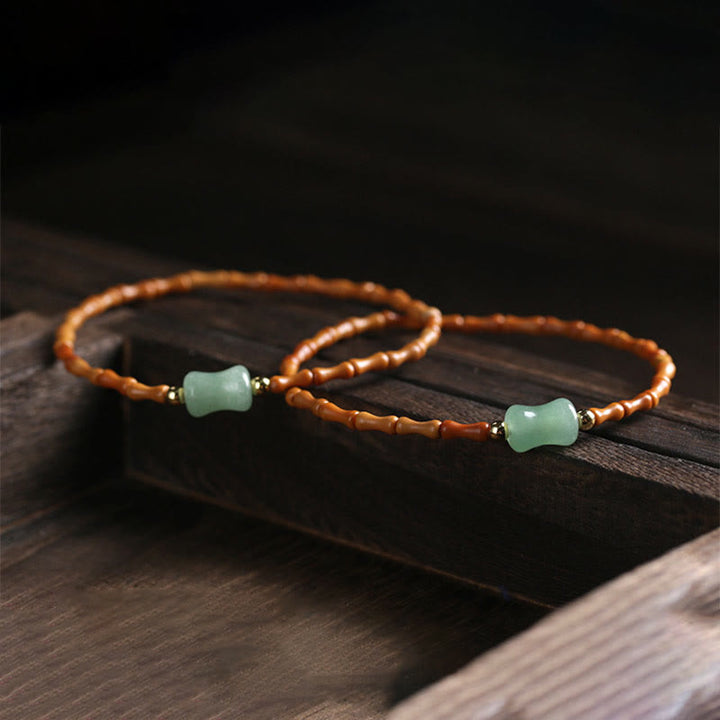 Armband Grüner Aventurin Bambus – Glück mit hellgrünem Stein elegant.