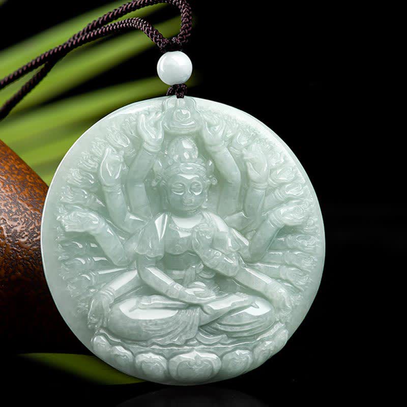 Kette Jade Tausend-Hand Guan Yin Segen