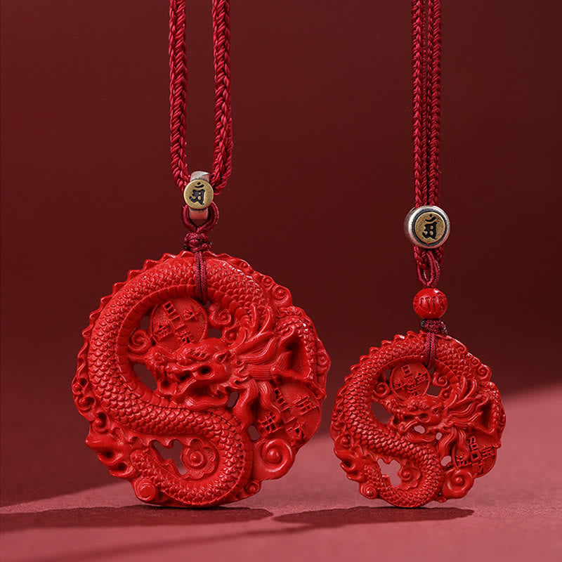 Rote Zinnober Drachen Anhänger Armband 925 Silber Glück Schutz elegant.
