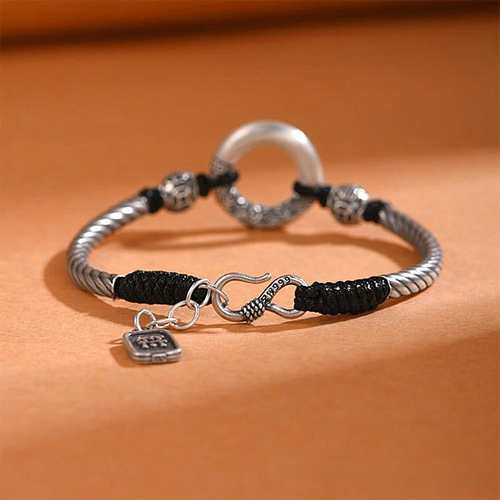 Armband 925 Silber Kupfer Fu-Zeichen – Frieden & Glück